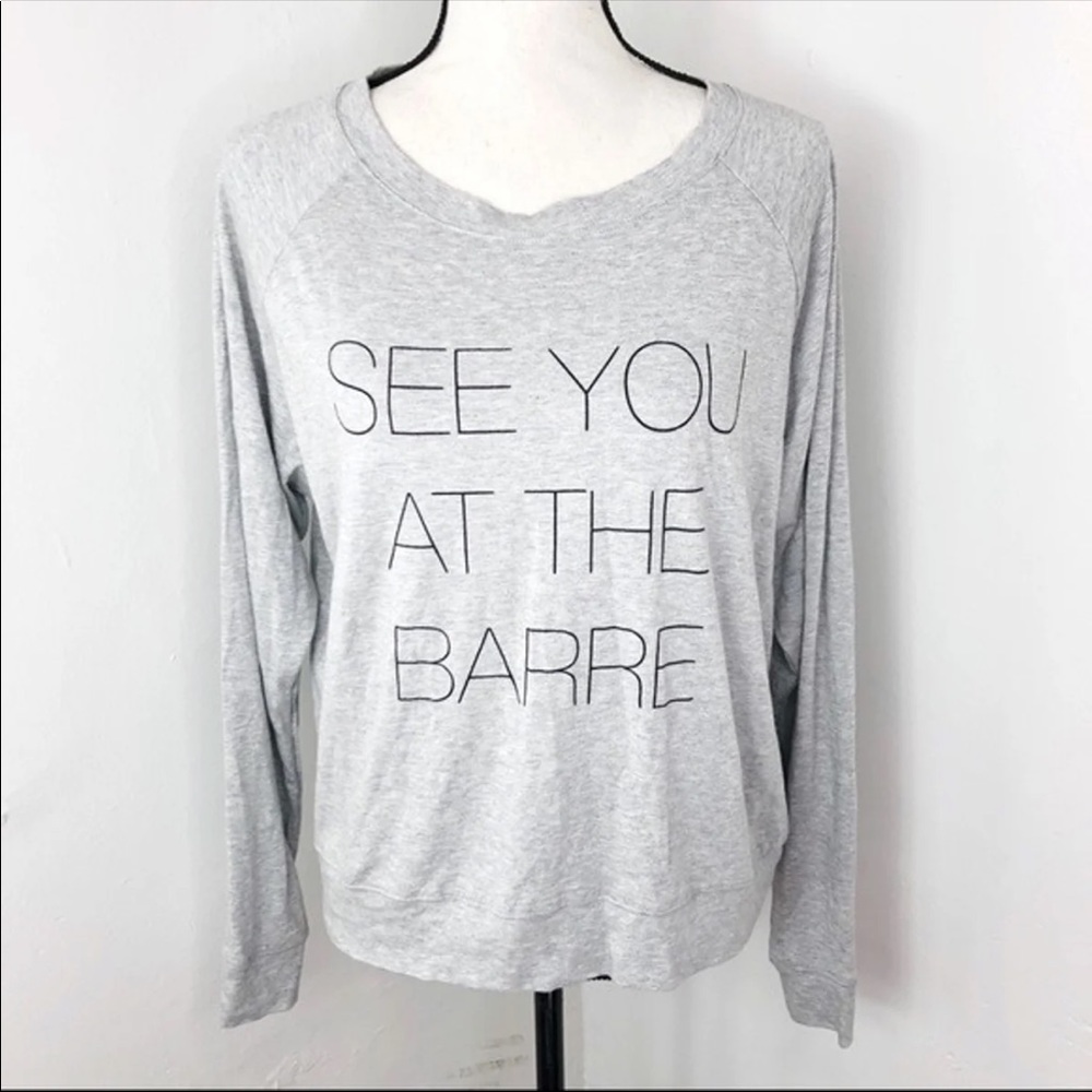 Grey long sleeve lightweight crewneck